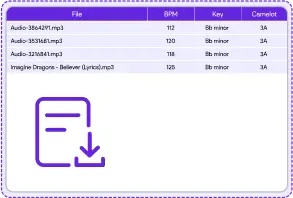 Download File Download Song key and BPM